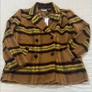 NWT: Vigoss Plaid Double Breasted Coat - Small